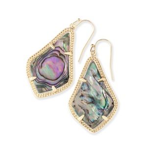 Alex Gold Drop Earrings In Abalone Shell